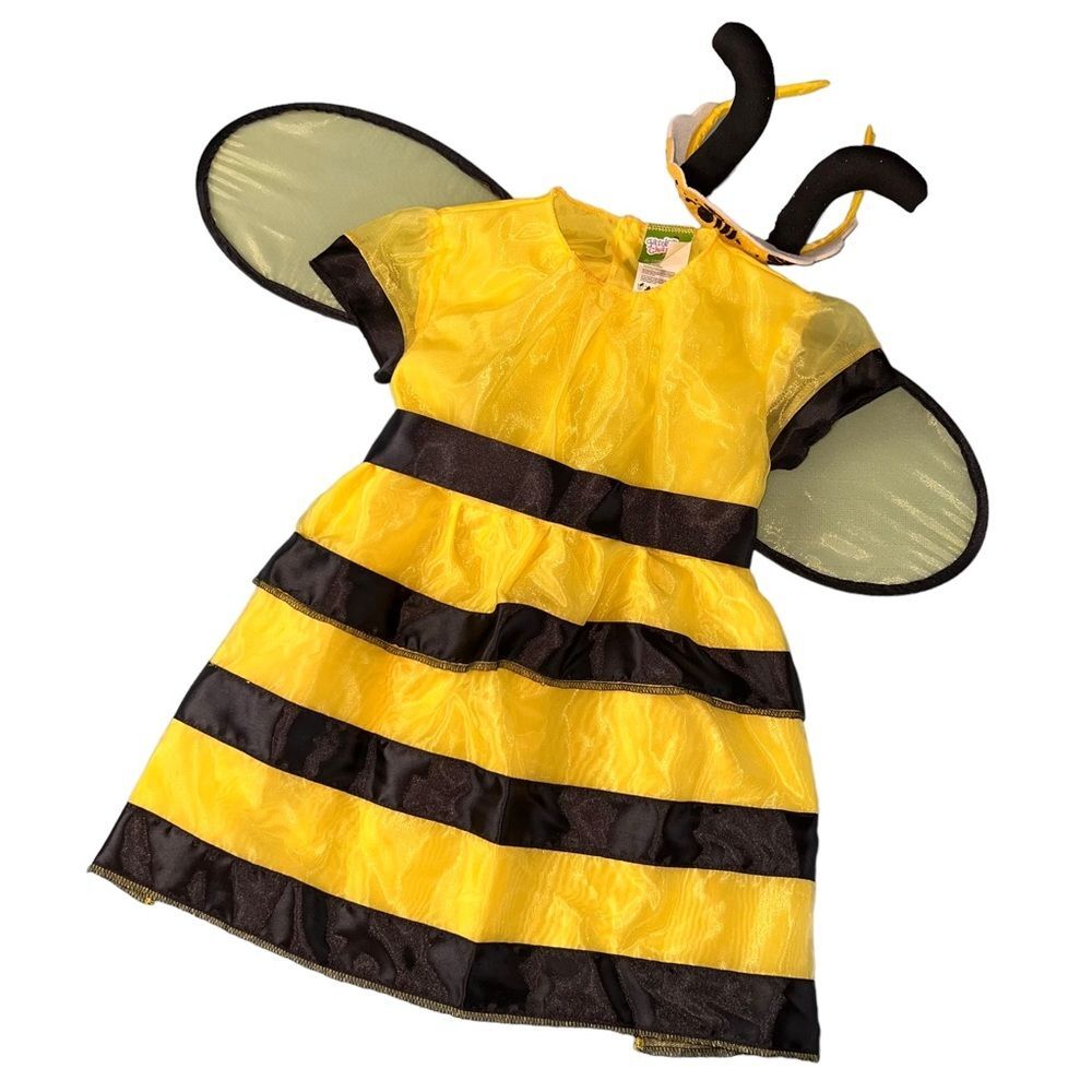 Garden Charms Bumblebee Costume Dress 3T-4T Yellow Black Halloween 3 Piece Cute
